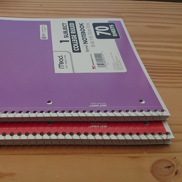 Two Spiral Notebooks, 70 College Ruled Sheets - Picture 5 of 12